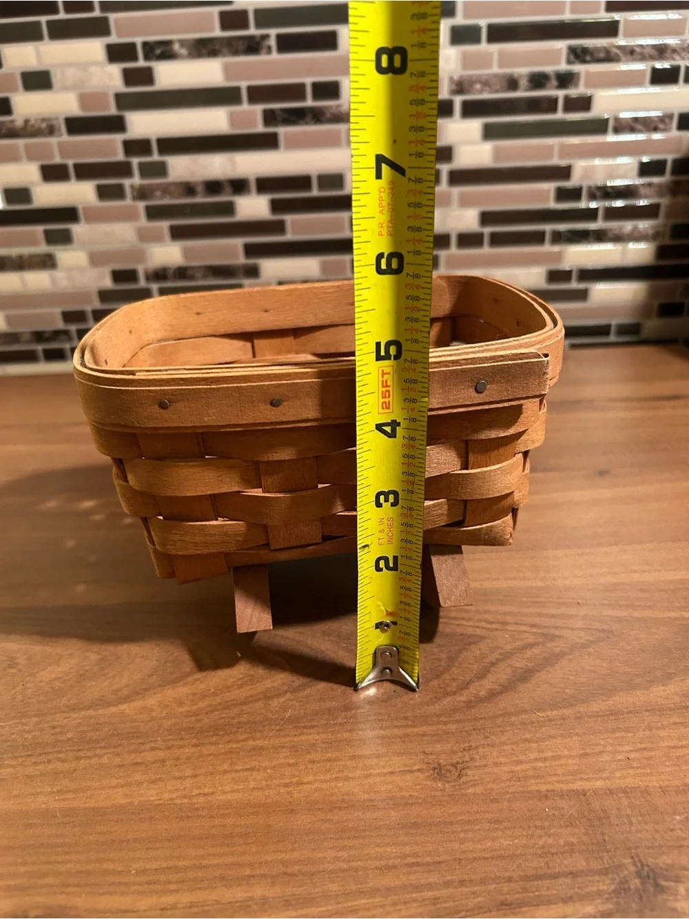 Vintage Longaberger Cradle Basket in Natural Brown